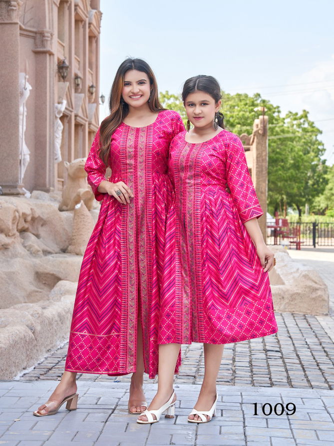 Me And Mom 5 Fancy Designer Wear Wholesale Mother Daughter Kurtis
